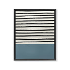 Dusty Blue x Stripes Framed Canvas Print Gallery Image 8