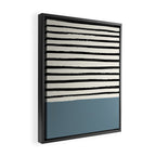 Dusty Blue x Stripes Framed Canvas Print Gallery Image 2