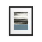 Dusty Blue x Stripes Framed Art Print Gallery Image 6