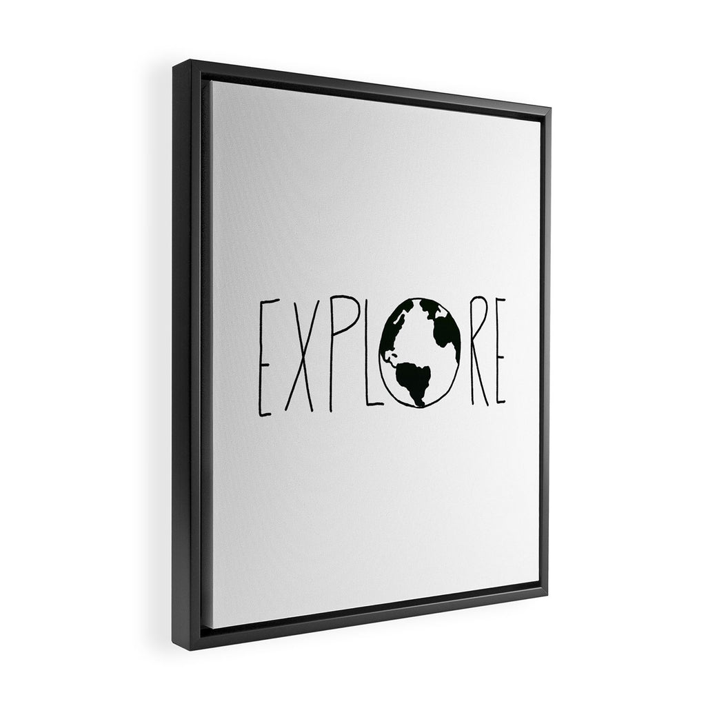 Explore the Globe x BW Framed Canvas Print Gallery Image 2