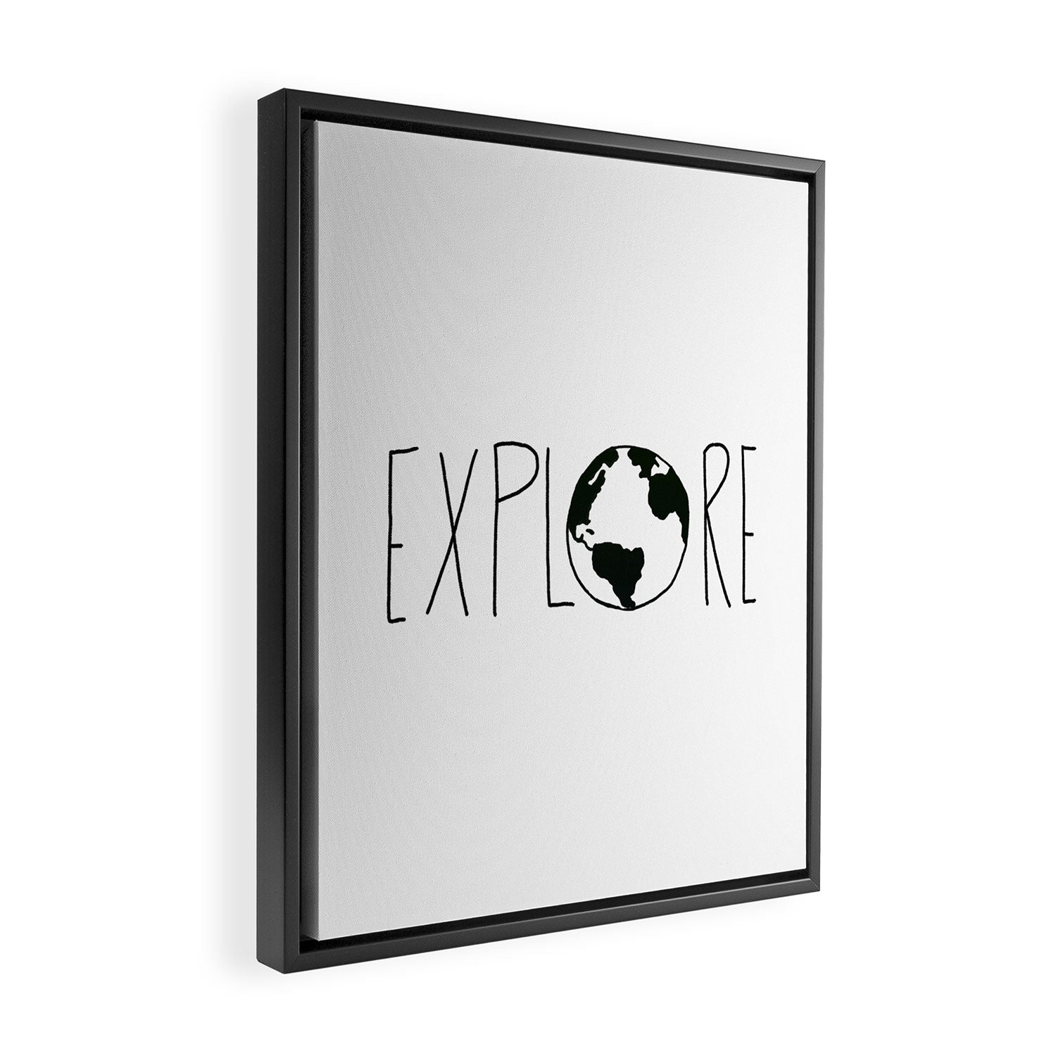 Explore the Globe x BW Framed Canvas Print Gallery Image 2