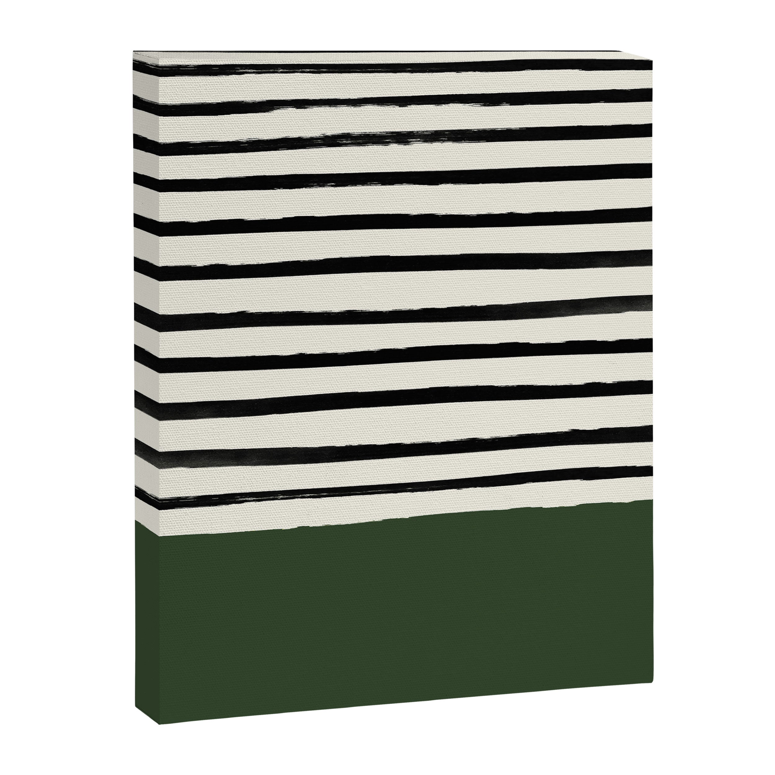 Forest Green x Stripes Canvas Print Gallery Image 8