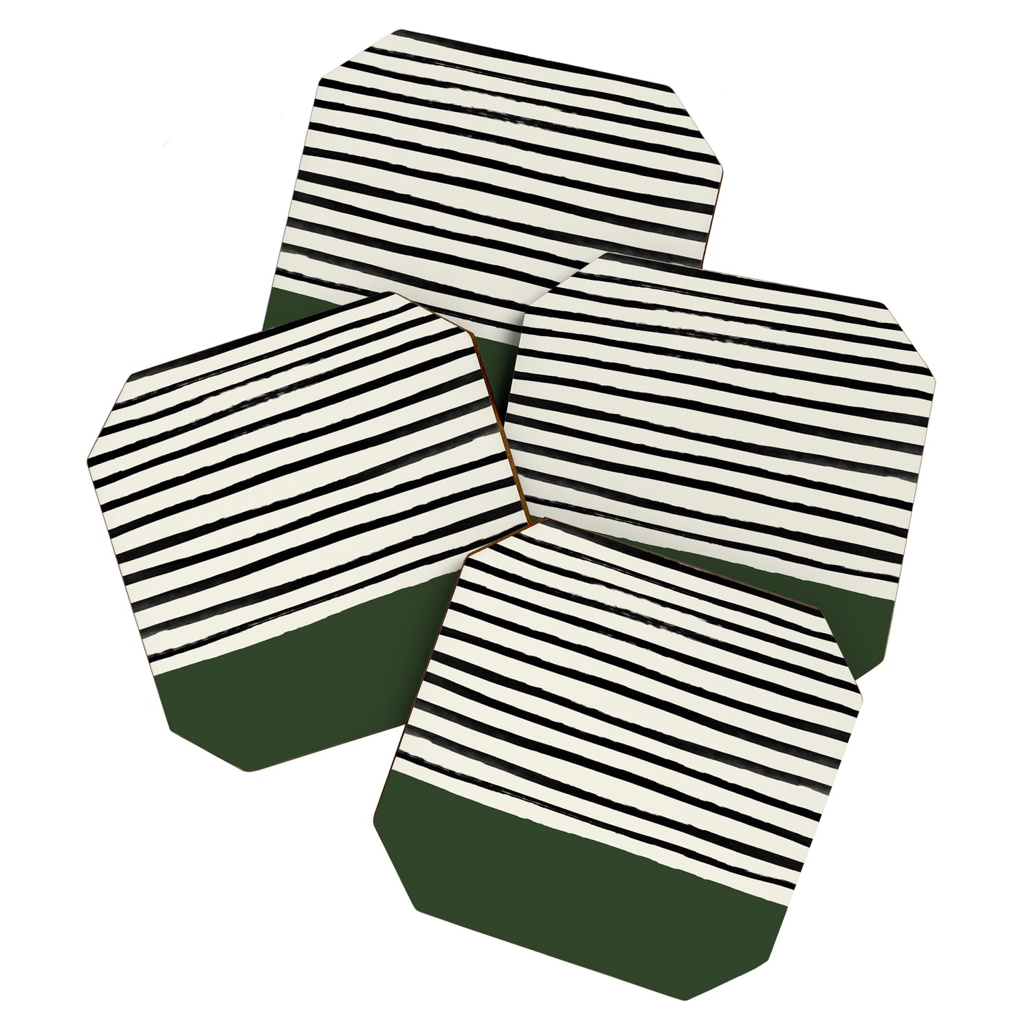 Forest Green x Stripes Coaster Gallery Image 1