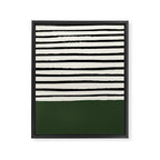 Forest Green x Stripes Framed Canvas Print Gallery Image 8