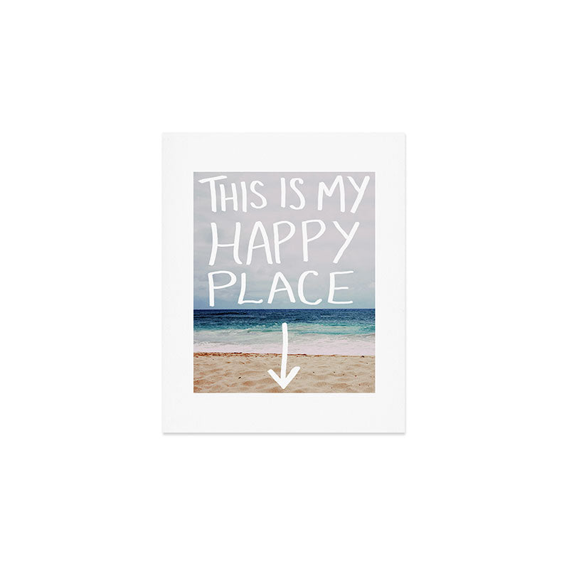 My Happy Place (Beach) Art Print Gallery Image 1