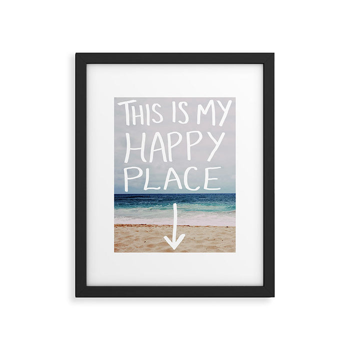 My Happy Place (Beach) Framed Art Print Gallery Image 1