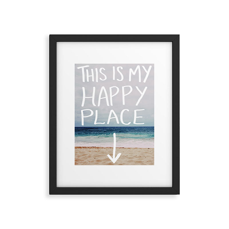 My Happy Place (Beach) Framed Art Print Gallery Image 6