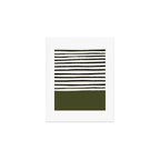 Olive Green x Stripes Art Print Gallery Image 1