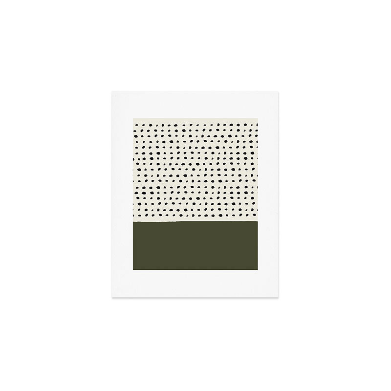 Olive Green x Stripes Art Print Gallery Image 1