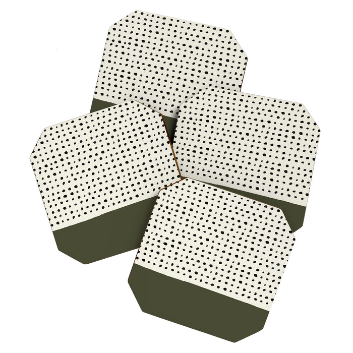Olive Green x Stripes Coaster Gallery Image 1