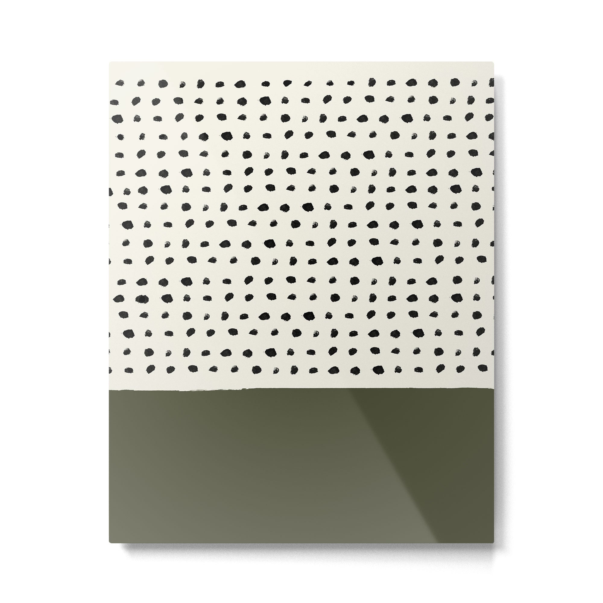 Olive Green x Stripes Metal Print Gallery Image 6