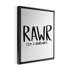 Rawr. I'm a Dinosaur Framed Canvas Print Gallery Image 2