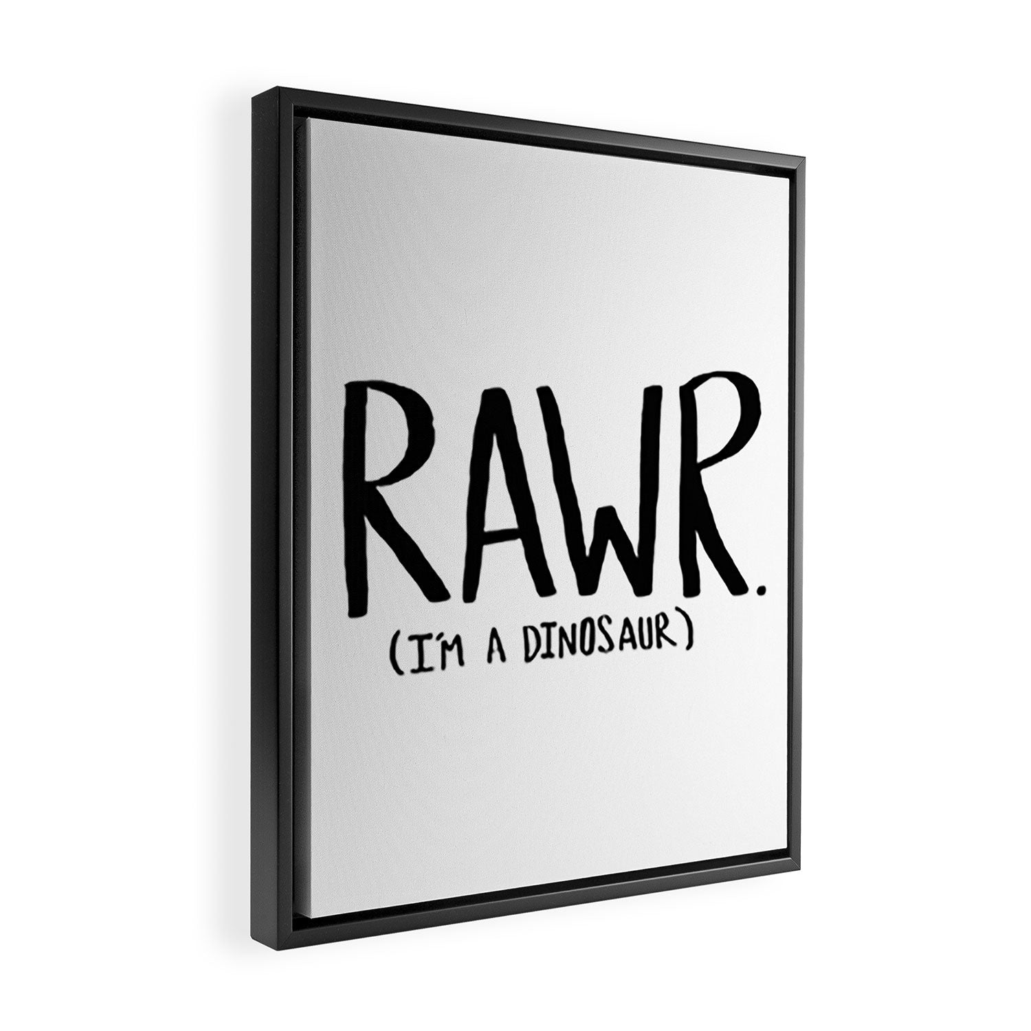 Rawr. I'm a Dinosaur Framed Canvas Print Gallery Image 2