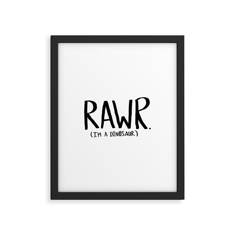 Rawr. I'm a Dinosaur Framed Art Print Gallery Image 6