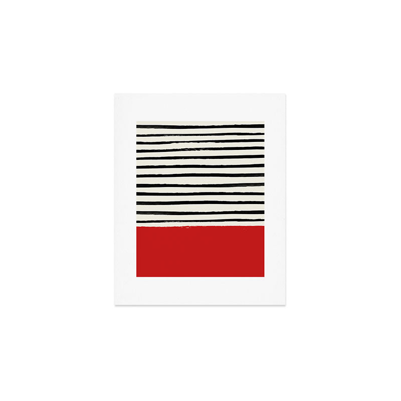 Red Chili x Stripes Art Print Gallery Image 1