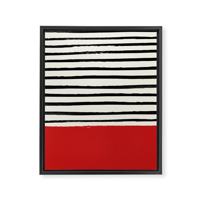Red Chili x Stripes Framed Canvas Print Gallery Image 1