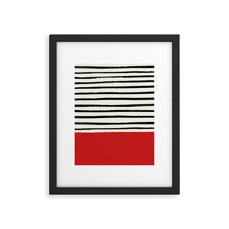 Red Chili x Stripes Framed Art Print Gallery Image 6