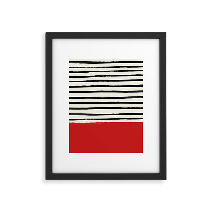 Red Chili x Stripes Framed Art Print Gallery Image 1