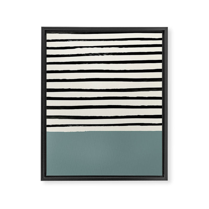River Stone & Stripes Framed Canvas Print Gallery Image 1