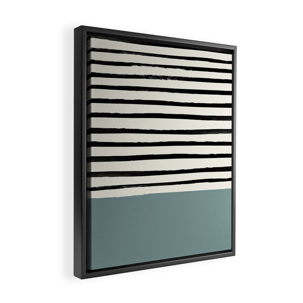 River Stone & Stripes Framed Canvas Print Gallery Image 2