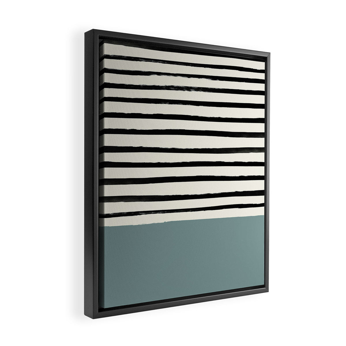 River Stone & Stripes Framed Canvas Print Gallery Image 2