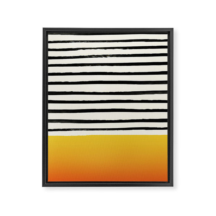 Sunset x Stripes Framed Canvas Print Gallery Image 1