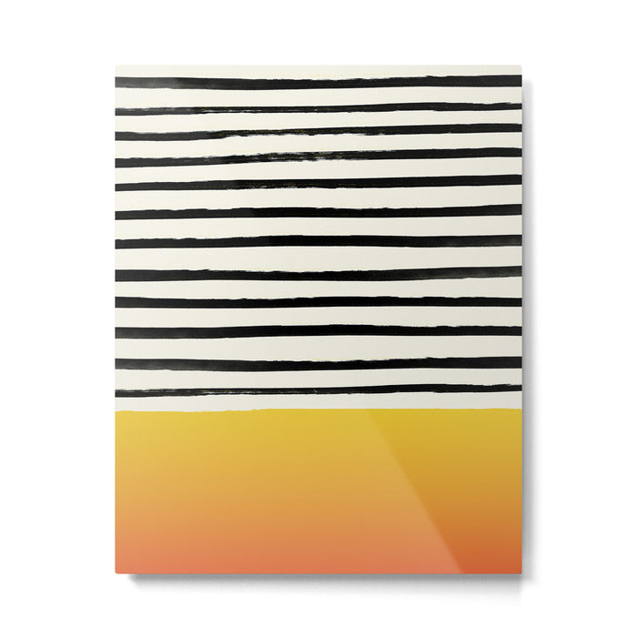 Sunset x Stripes Metal Print Gallery Image 1