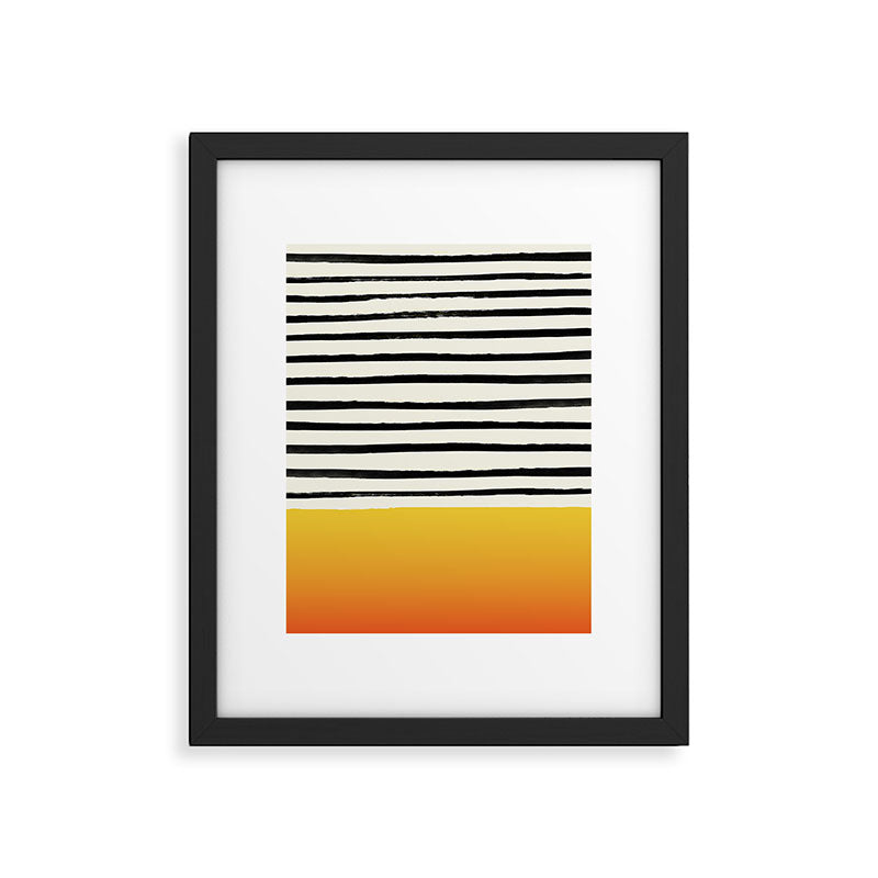 Sunset x Stripes Framed Art Print Gallery Image 6