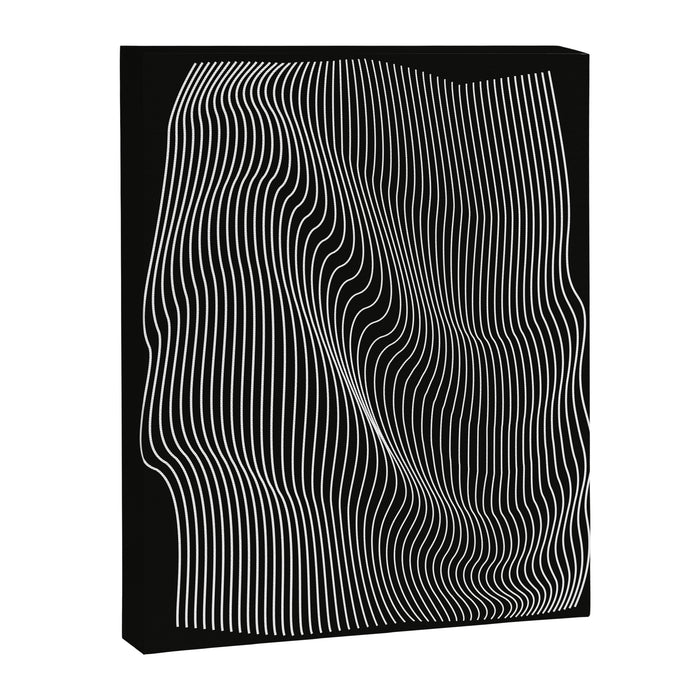Minimal curves black Canvas Print Gallery Image 1