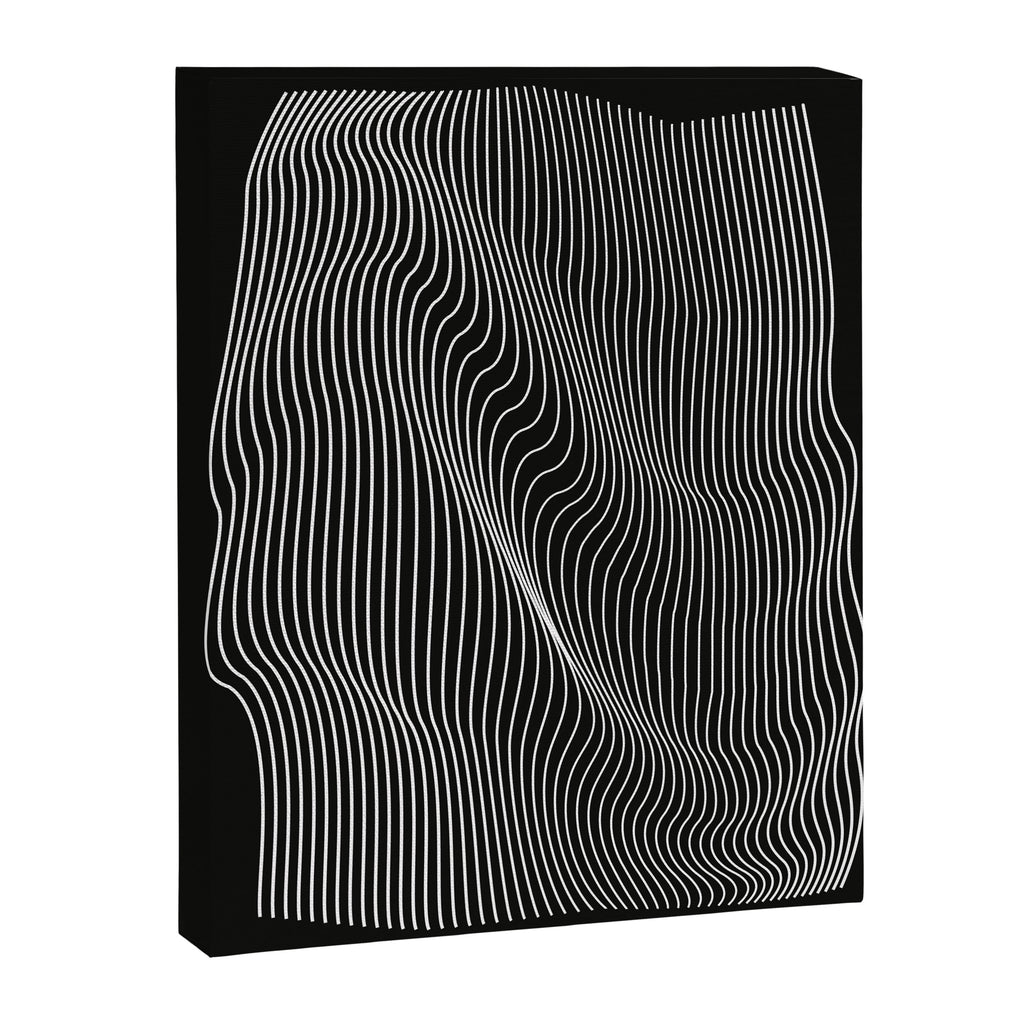 Minimal curves black Canvas Print Gallery Image 6
