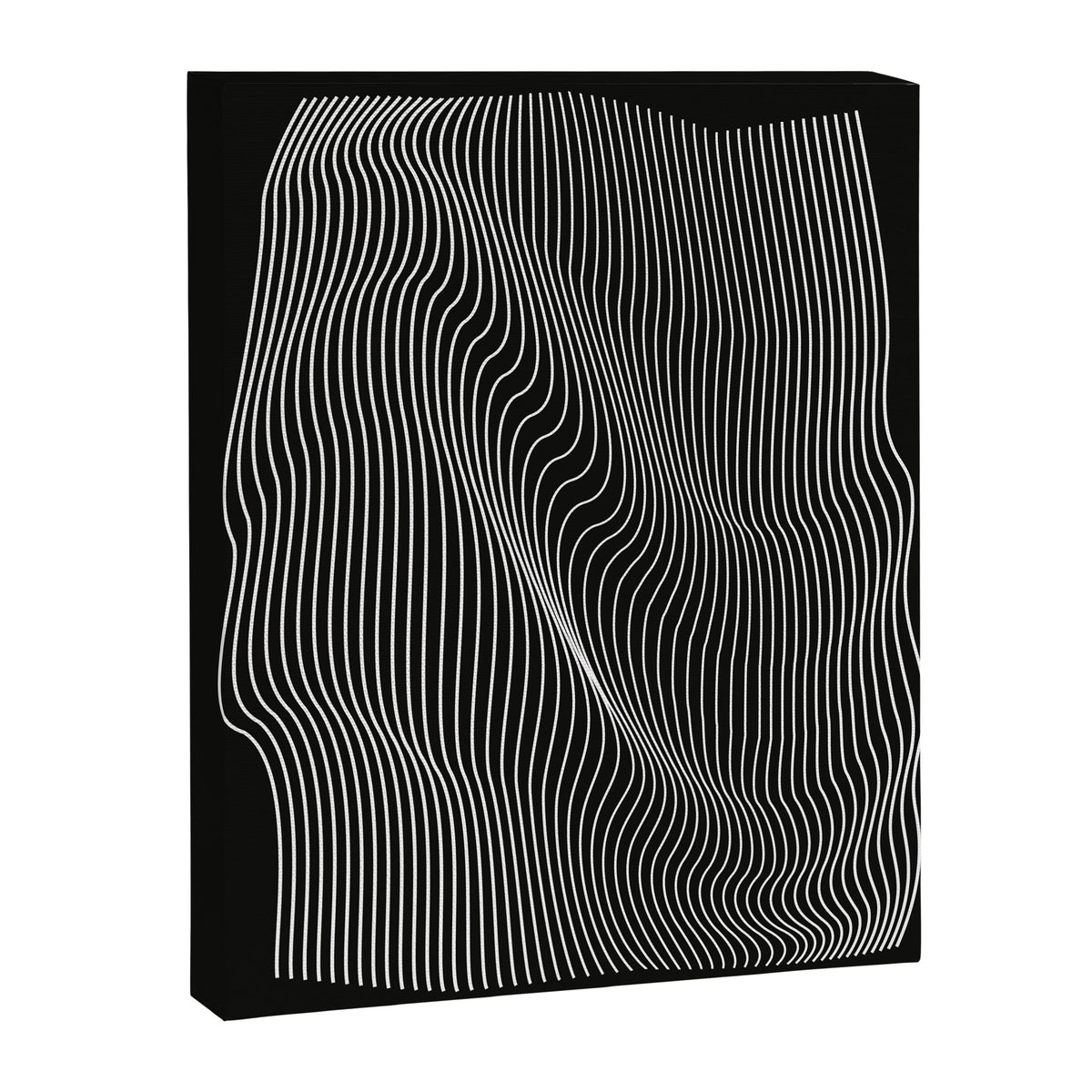 Minimal curves black Canvas Print Gallery Image 6