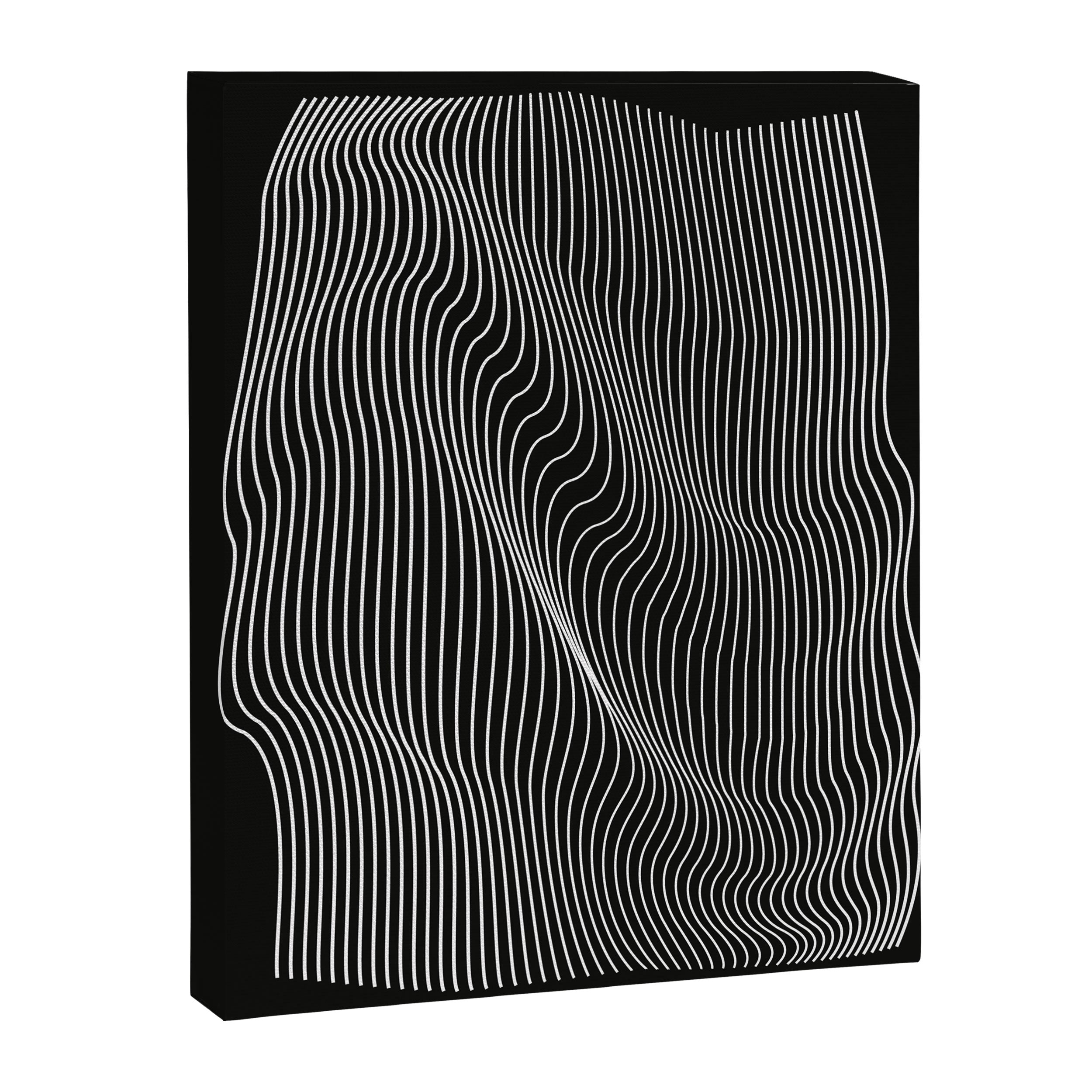 Minimal curves black Canvas Print Gallery Image 6