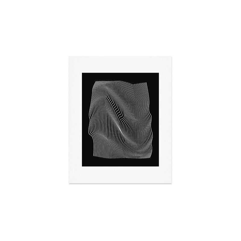 Minimal curves black Art Print Gallery Image 1