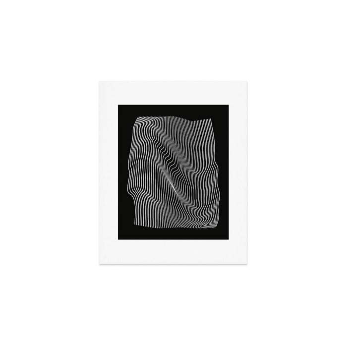 Minimal curves black Art Print Gallery Image 1