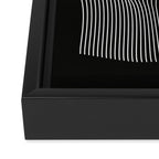 Minimal curves black Framed Canvas Print Gallery Image 3