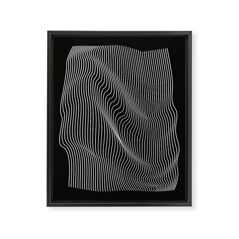Minimal curves black Framed Canvas Print Gallery Image 6