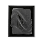 Minimal curves black Framed Canvas Print Gallery Image 6