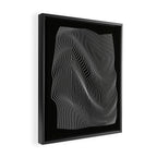 Minimal curves black Framed Canvas Print Gallery Image 2