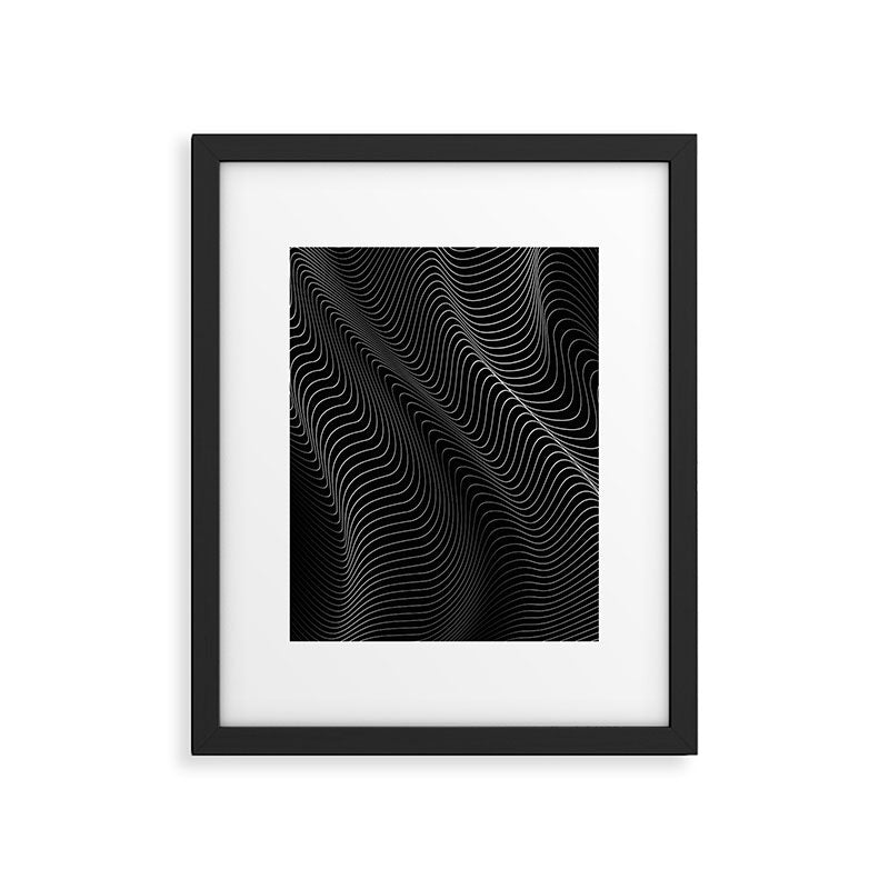Minimal curves II Framed Art Print