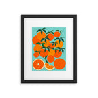 Orange Harvest - Blue Framed Art Print Gallery Image 5