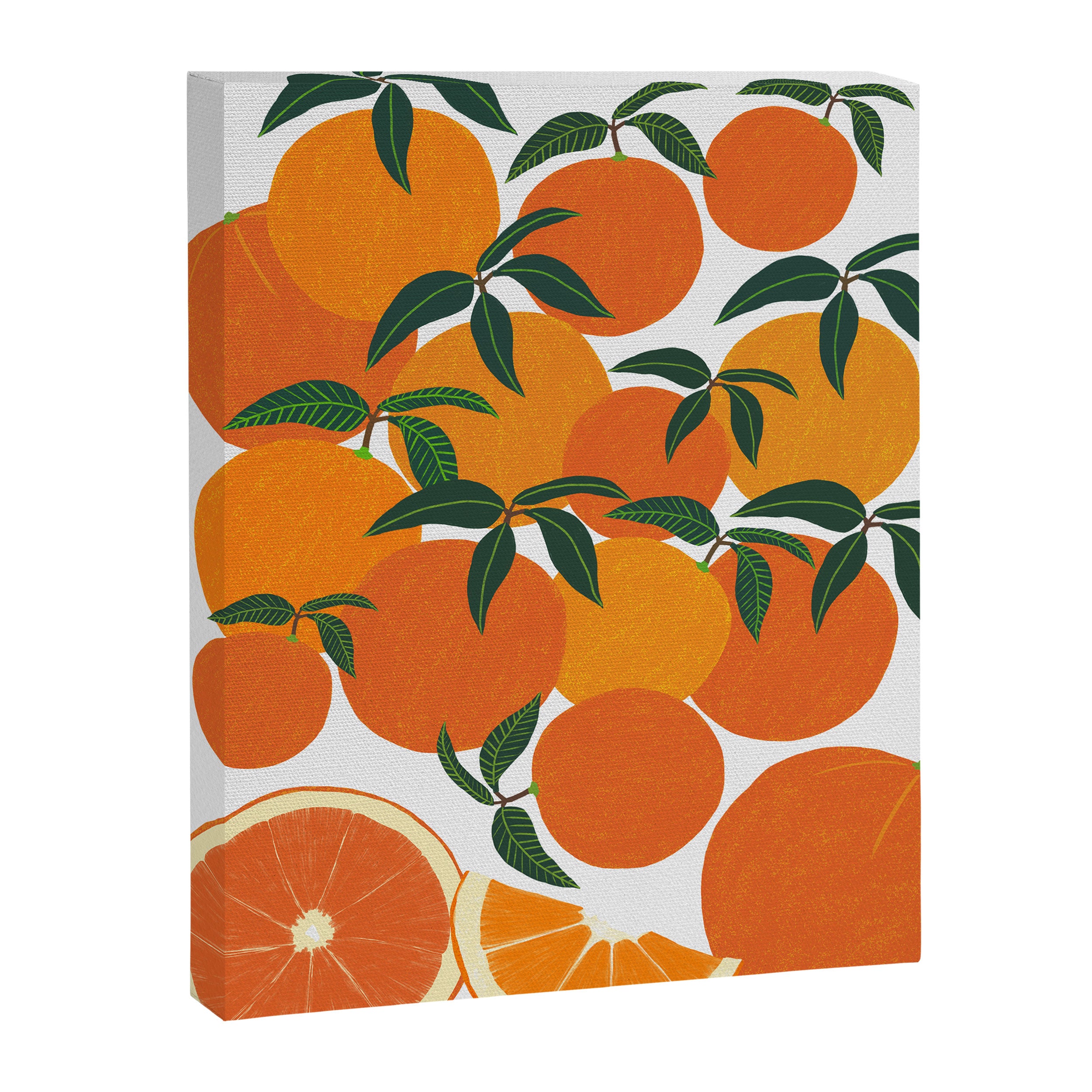Orange Harvest - White Canvas Print Gallery Image 6