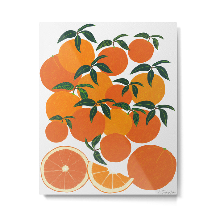 Orange Harvest - White Metal Print Gallery Image 1