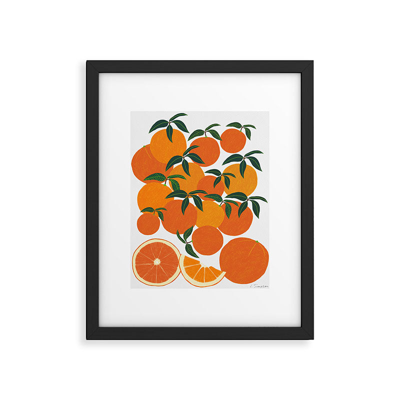 Orange Harvest - White Framed Art Print Gallery Image 5