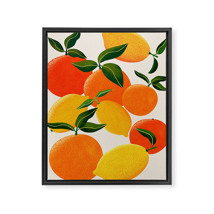 Oranges and Lemons Framed Canvas Print Gallery Image 1