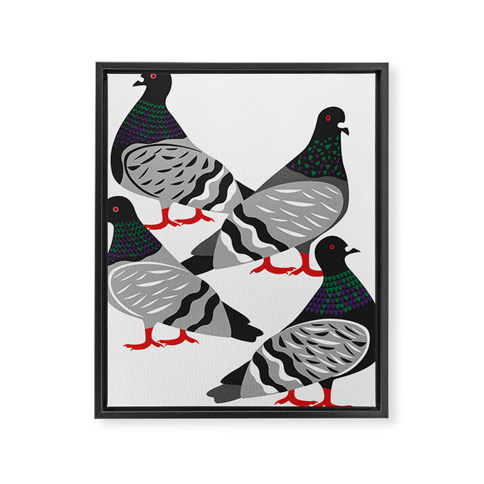 Pigeon Power Framed Canvas Print Gallery Image 1
