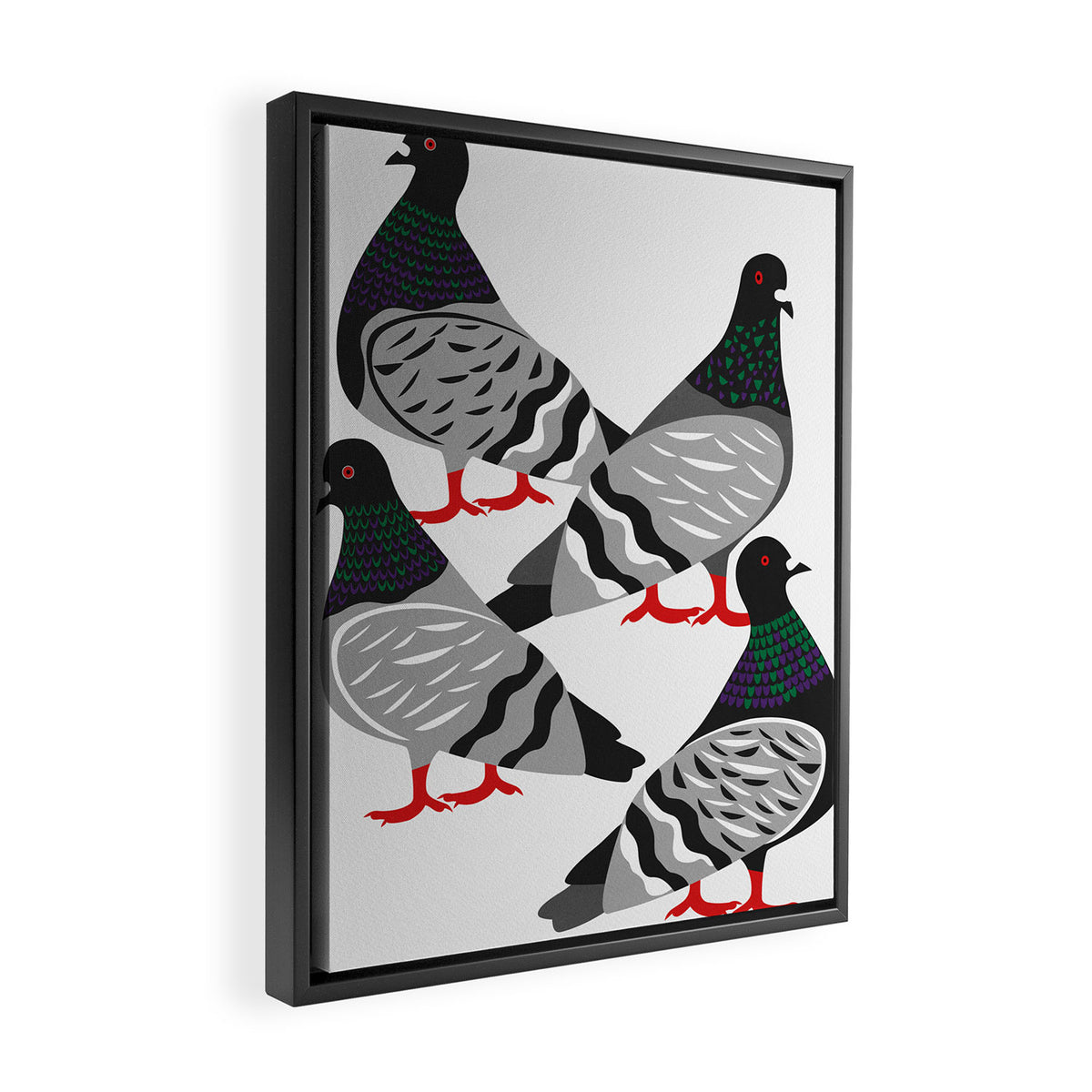 Pigeon Power Framed Canvas Print Gallery Image 2