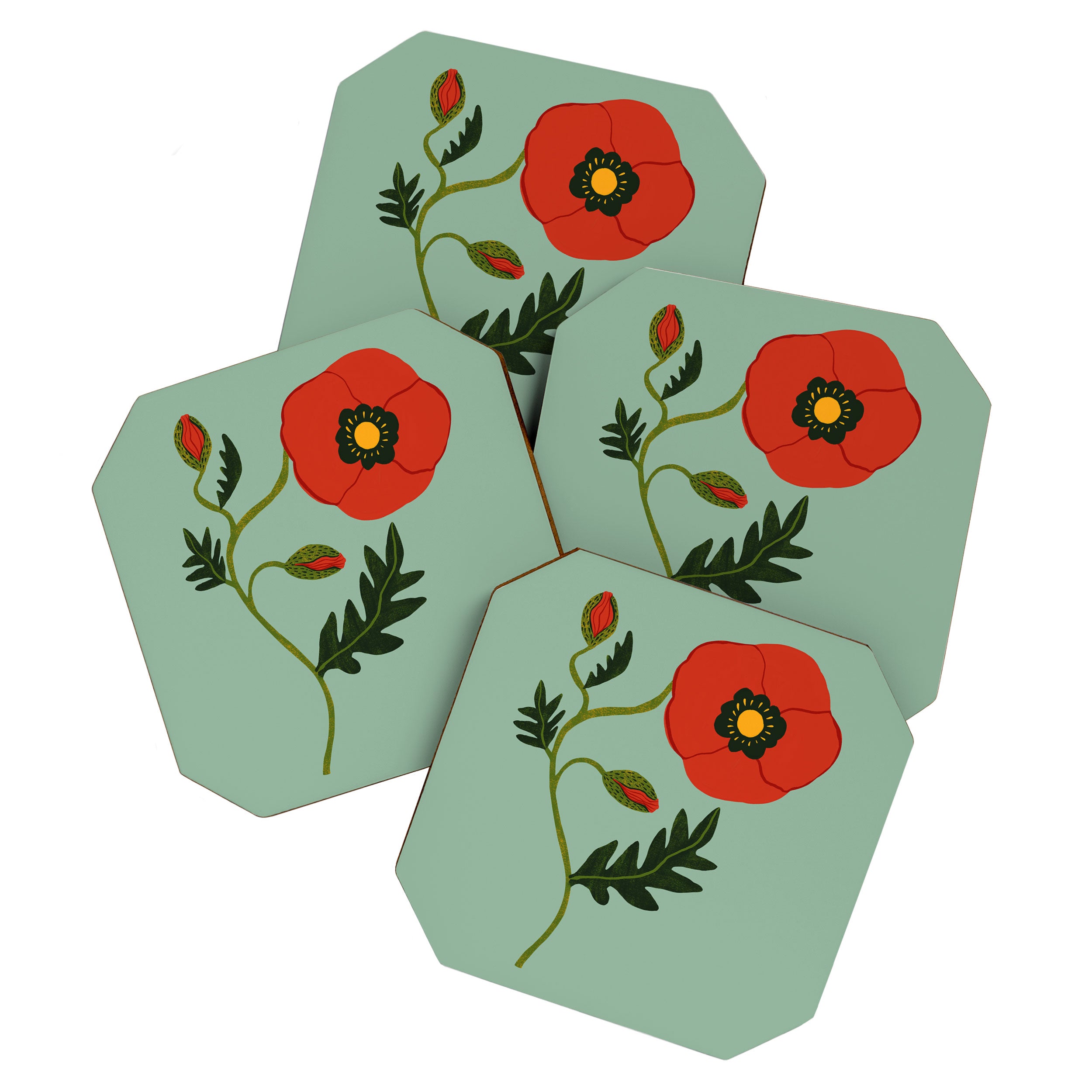Red Poppy Coaster Gallery Image 1