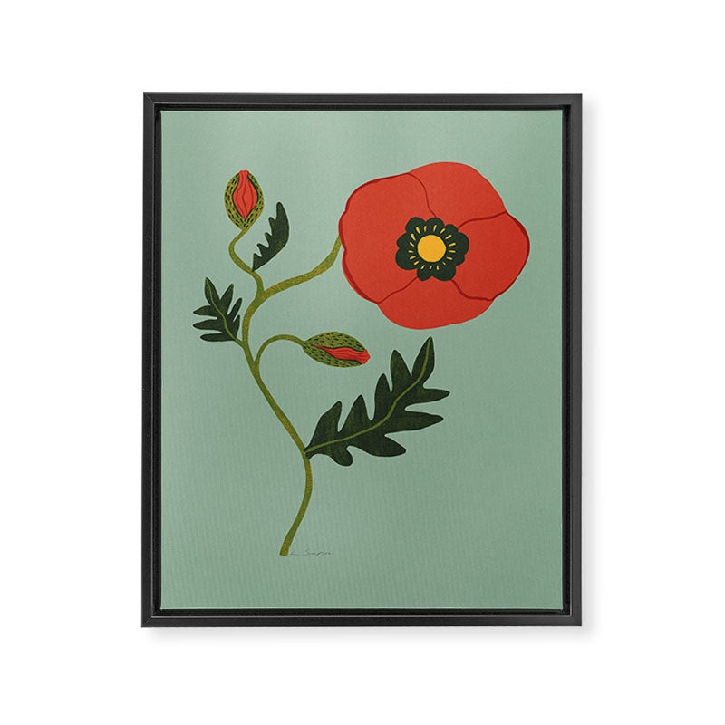 Red Poppy Framed Canvas Print Gallery Image 6