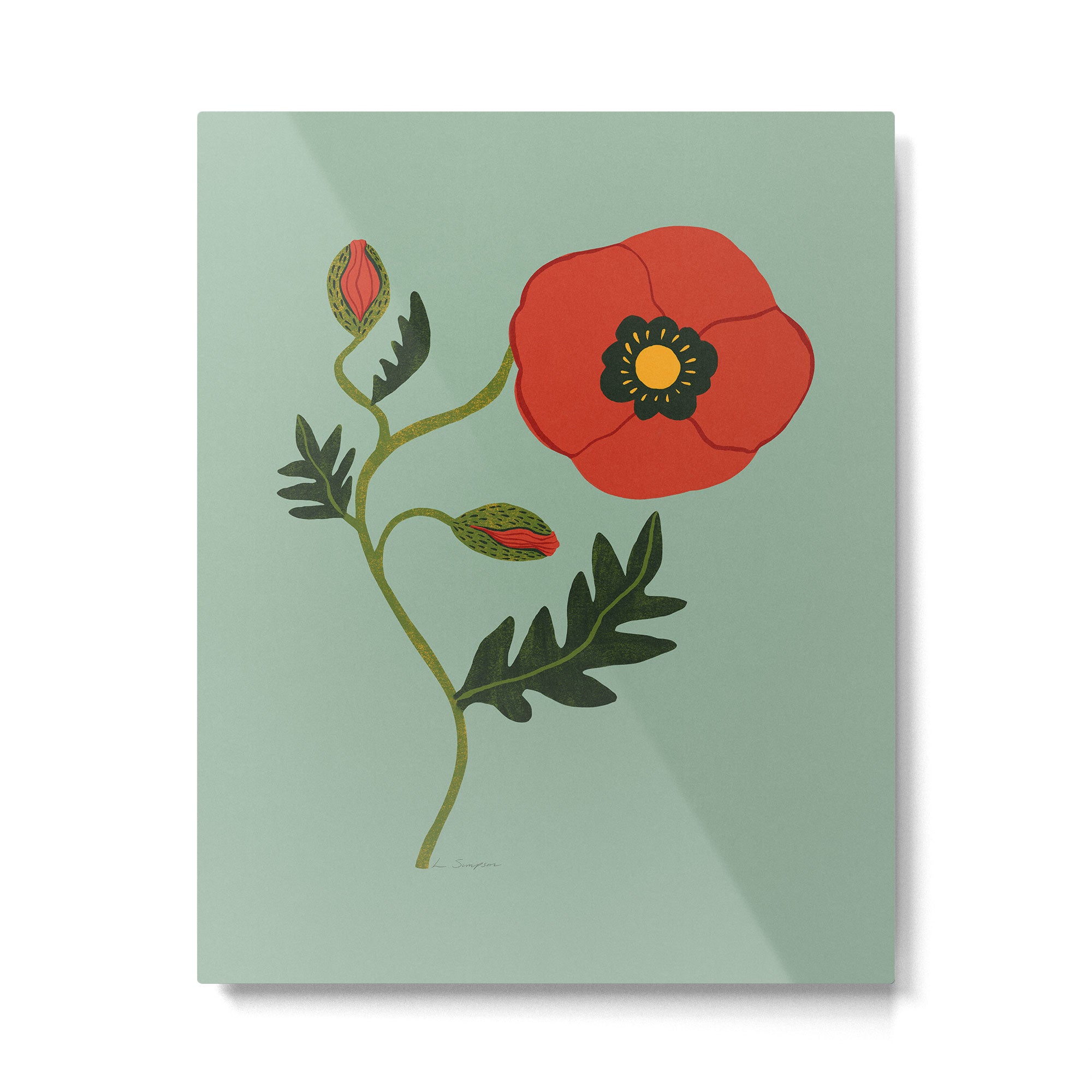 Red Poppy Metal Print Gallery Image 4