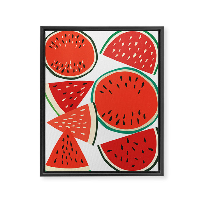 Sliced Watermelon Framed Canvas Print Gallery Image 1